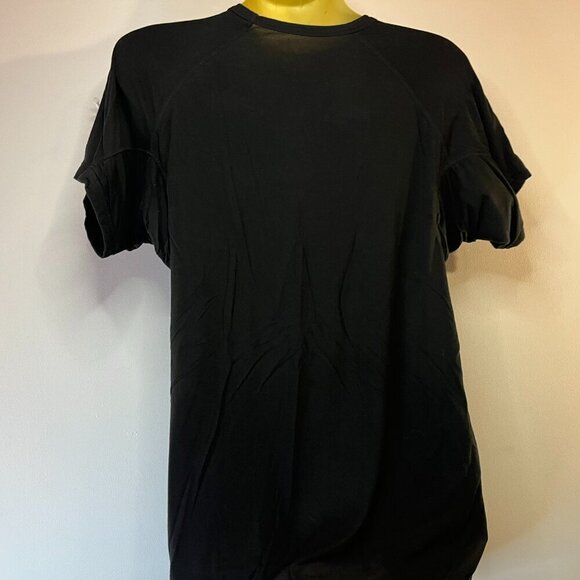 EJIS Men's Crew Neck Micro Modal Sweat Proof Black Undershirt - Size Large - Picture 4 of 5